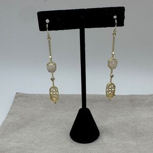 NWOT Mary Gene earrings w/iridescent drusy Tomon stones
